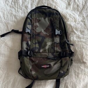 Eastpak Green and Brown Camouflage Backpack